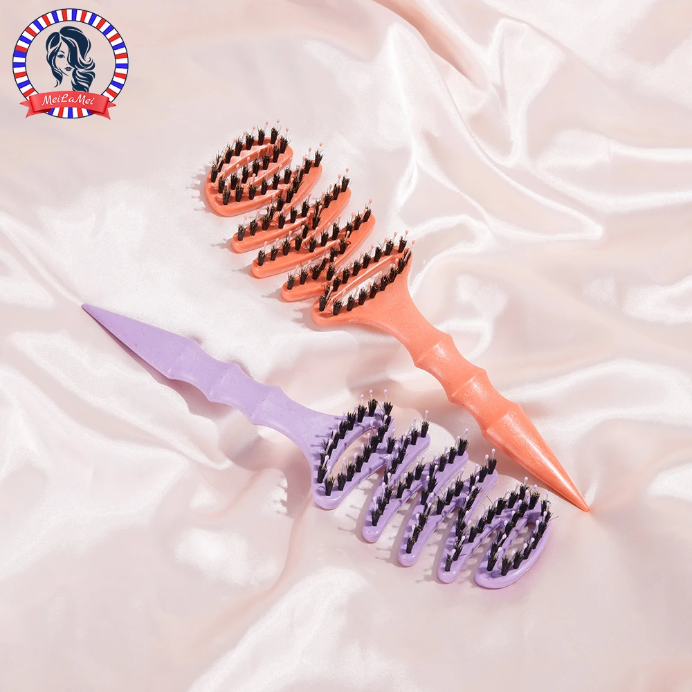 

1 Pc Bristle Comb Ventilated Massage Comb for Both Dry and Wet Use, Convenient for Styling, Suitable for Both Men and Women