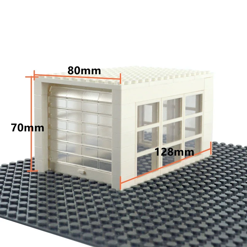 DIY City Accessories Doors Windows Locking Bricks Classic Car Rolling gate Garage Building blocks Car MOC Parts toys for kids