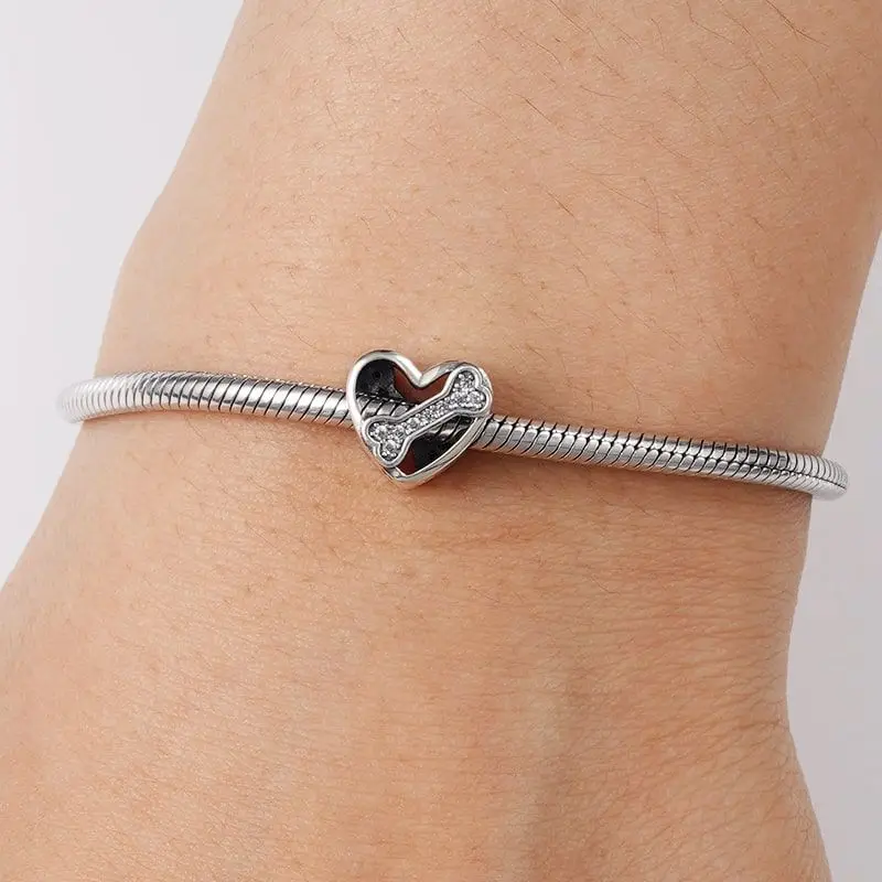 جديد 925 فضة مخلب الكلب القط Doghouse سحر Ley 925 سلسلة حبة صالح الأصلي سوار إكسسوارات DIY بها بنفسك النساء المجوهرات #5