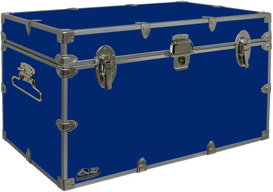 

C&N Footlockers - XL Graduate Storage Trunk - Made in the USA - STEEL Footlocker for College Dorm Room & Summer Camp-32x18x18.5