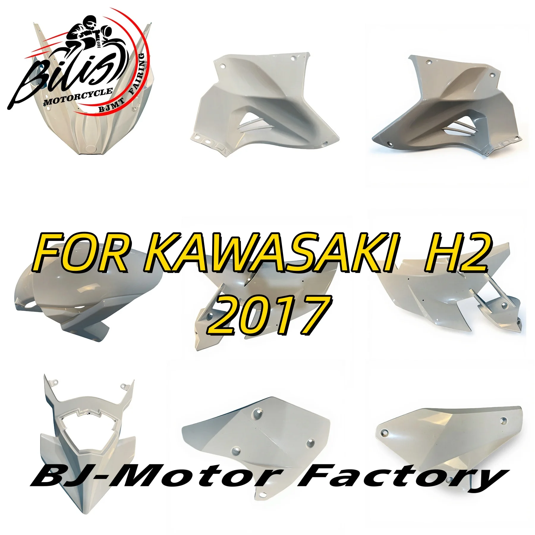 

Motorcycle Front Fender Iron Mudguard Cover Gloss Unpainted For KAWASAKI NINJA H2 2017 Front Wheel