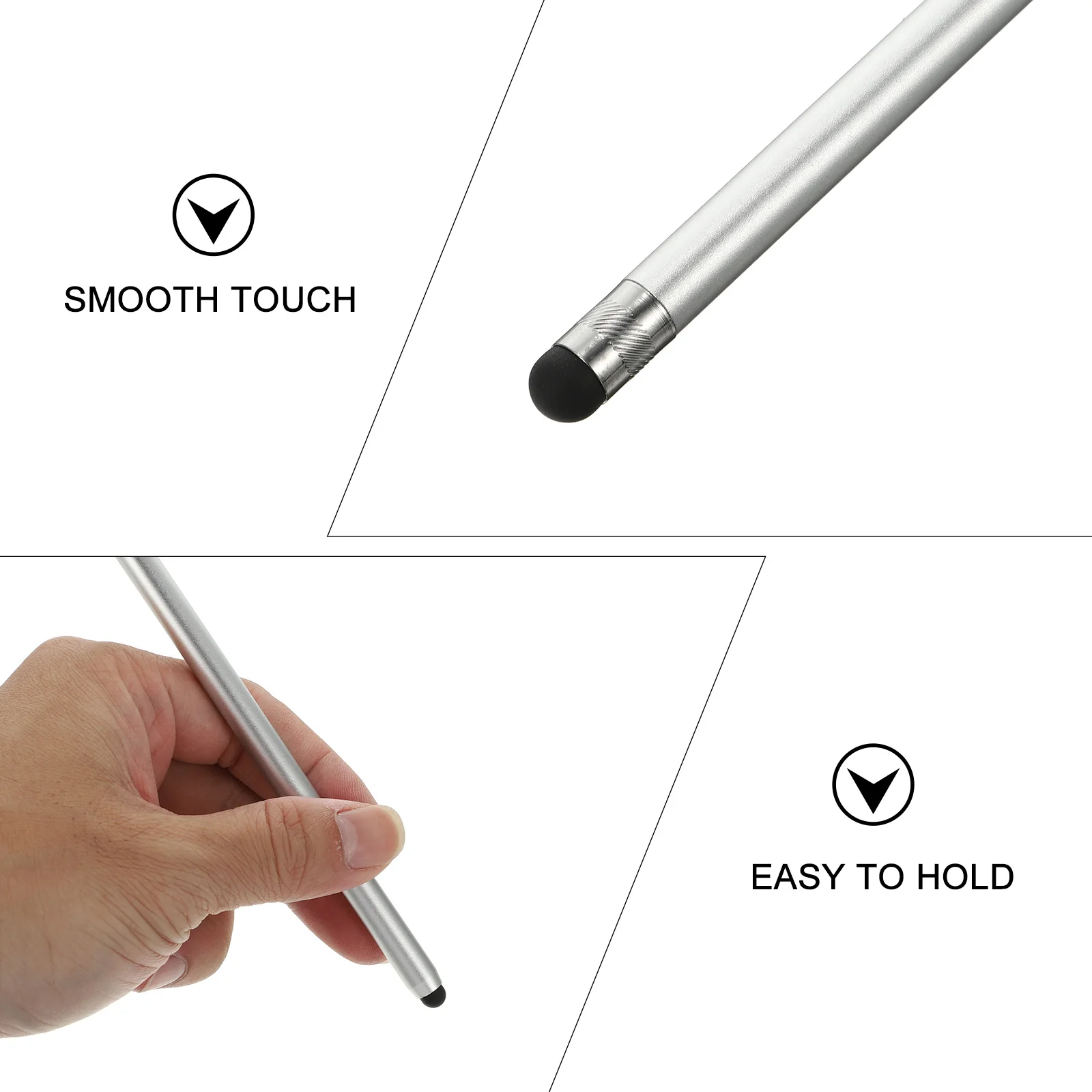 قلم شاشة تعمل باللمس قلم عالمي مزدوج نصائح قلم رصاص بالسعة للهواتف الذكية اللوحية سبائك الألومنيوم رسم دقيق للكتابة #4