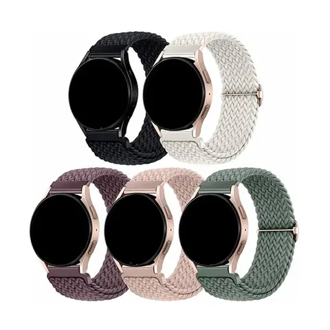 18/20/22mm 퀵 릴리스 스트랩 Samung/Huawei/Garmin 용 범용 땋은 루프 여성용 남성용 팔찌 팔찌