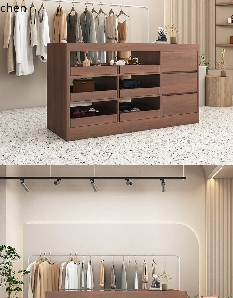 i10- clothing store Nakashimadai jewelry display cabinet checkout page with glass display running water table side cabinet
