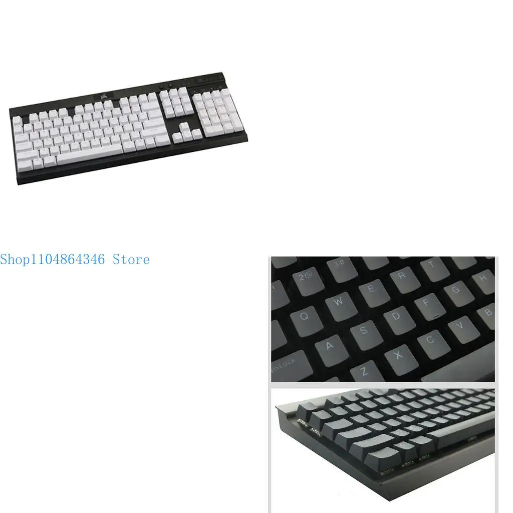 

5asd for Corsair K70 K65 K95 RGB 6.5U Space Keycap PBT Backlit for Key Cap 104 Keys
