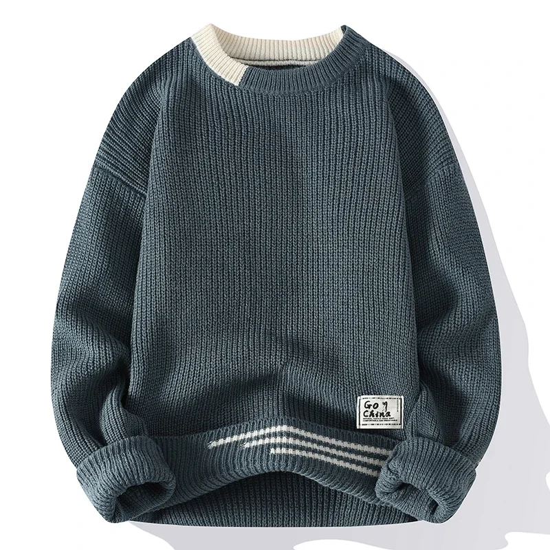 New Men\'s Sweaters Korean Version of The Trend of Knitwear, Fashionable Undershirt, Casual Round Neck Sweater