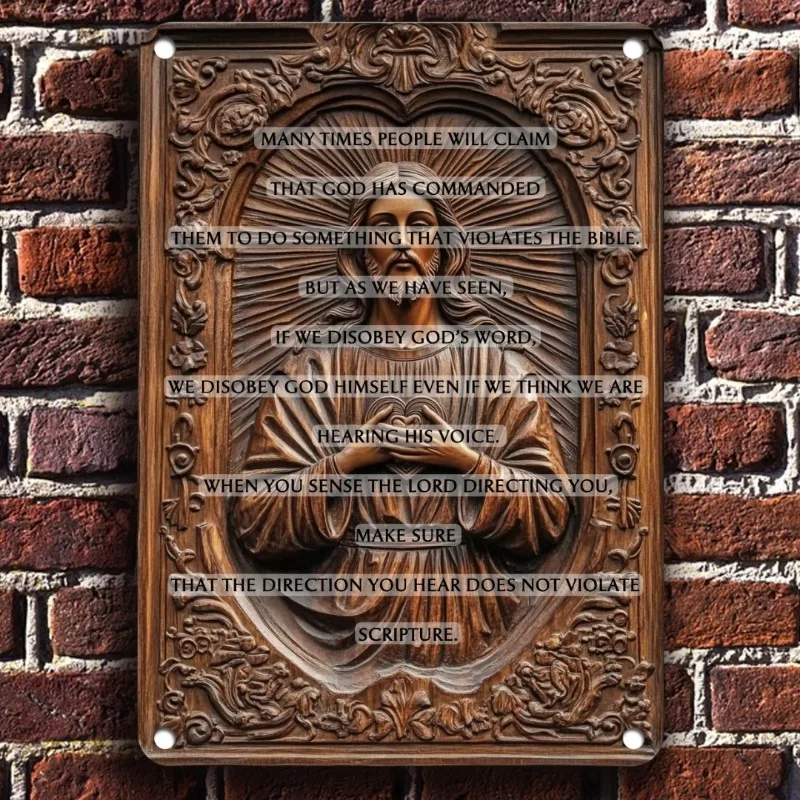 

Vintage Jesus Faith Metal Tin Sign, Perfect for Home, Office, Cafe, Bar & Outdoor Decor, 7.9x11.8"/11.8x17.7, 1pc