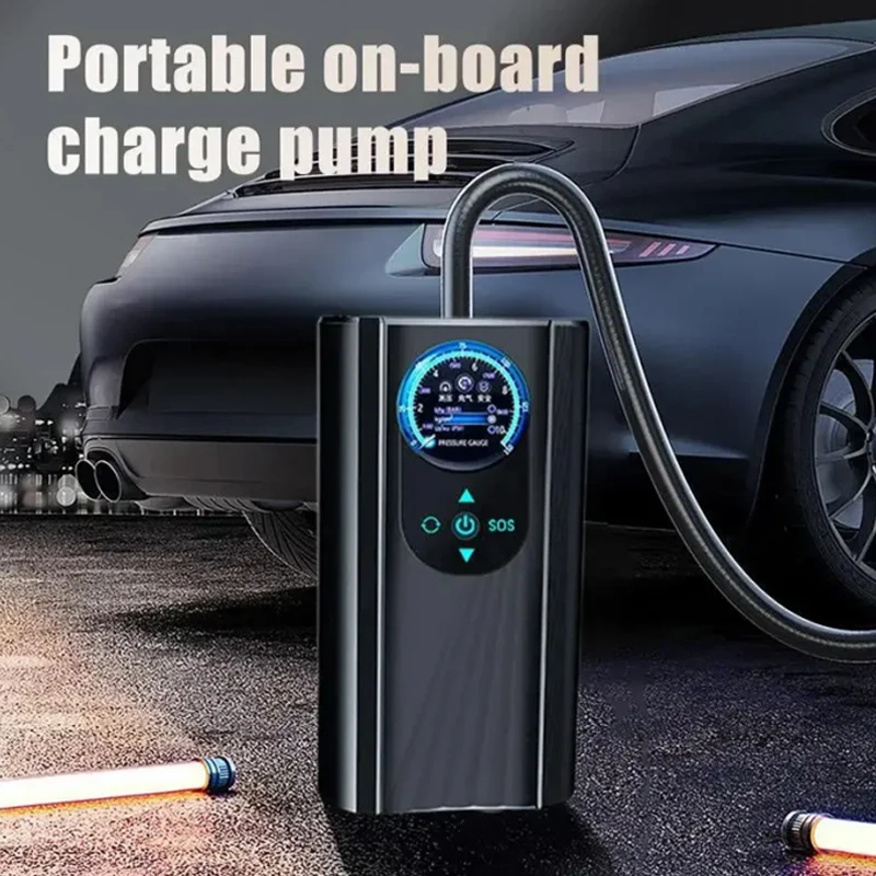 Air Pump Electric Tire Inflator Portable Compressor Digital Display Rechargeable Inflator Quick Inflating forCar