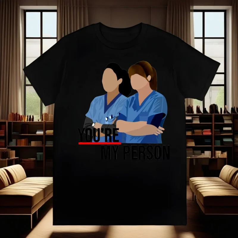 

Greys Anatomy You're My Person 90-х годов Медсестра Доктор Мужская футболка Симпатичная рубашка с принтом Мужская модная футболка для мужчин Повседневные топы с рукавами