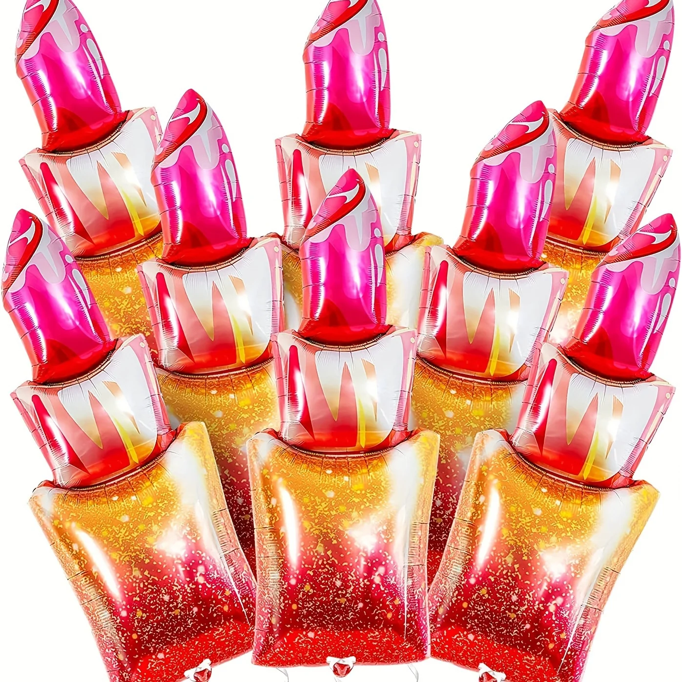 Roter Lippenballon, große Lippen und Lippenstift, Aluminiumfolienballon, Hochzeit, Valentinstag, Vorschlag, Jubiläumsdekoration – Detail 3