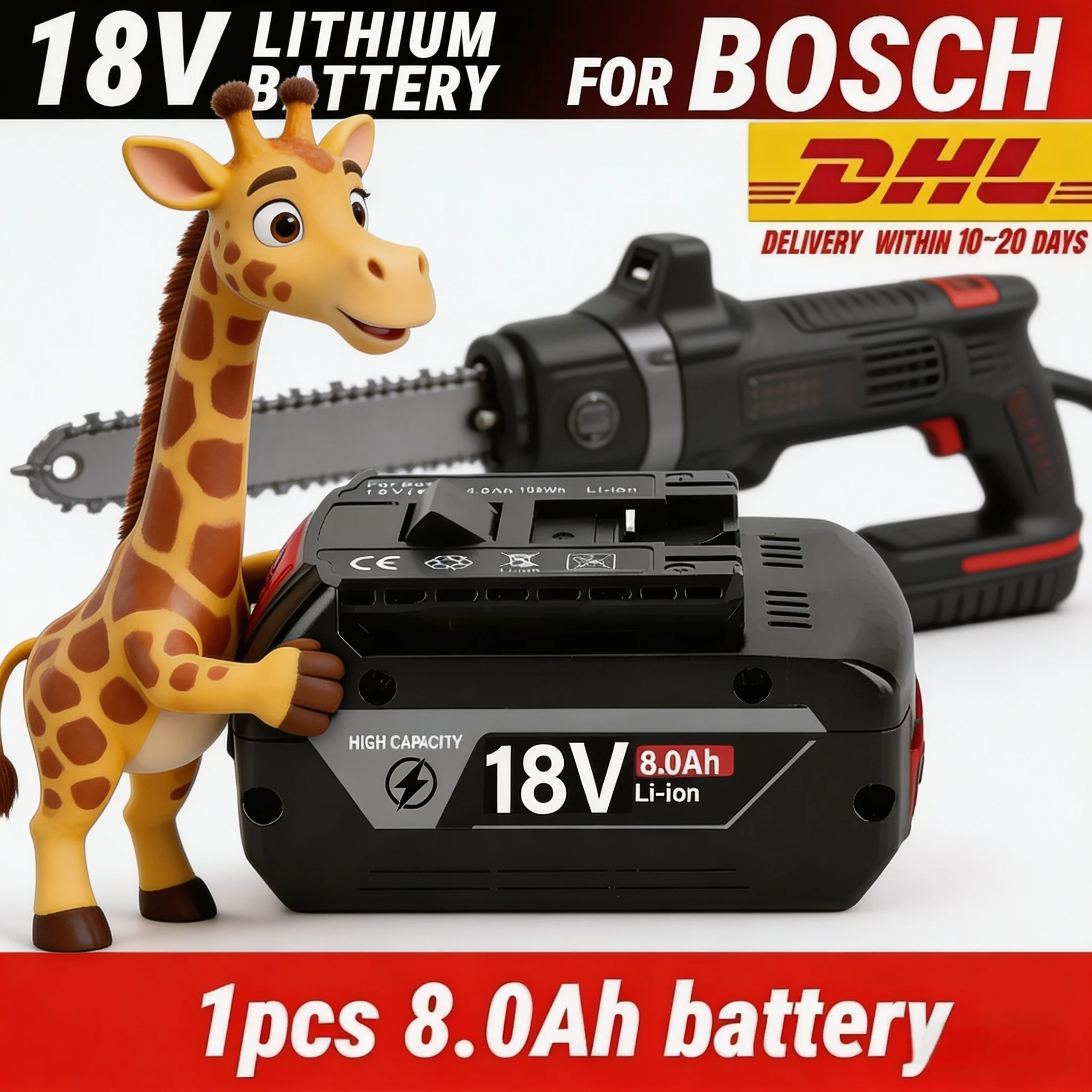 

NEW For BOSCH Authentic 18V 12Ah LITHIUM-ION BATTERY GBA 18V 12Ah 18V Professional GBA GSR GSB BAT618 BAT609 w/Fuel Guage