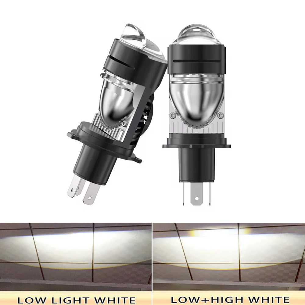

H4 LED Bulbs Hi/Lo Beam Motorcycle Headlight Hi Lo beam Motorbike Driving Fog Light Scooter ATV Accessories UTV 12V (White, H4)
