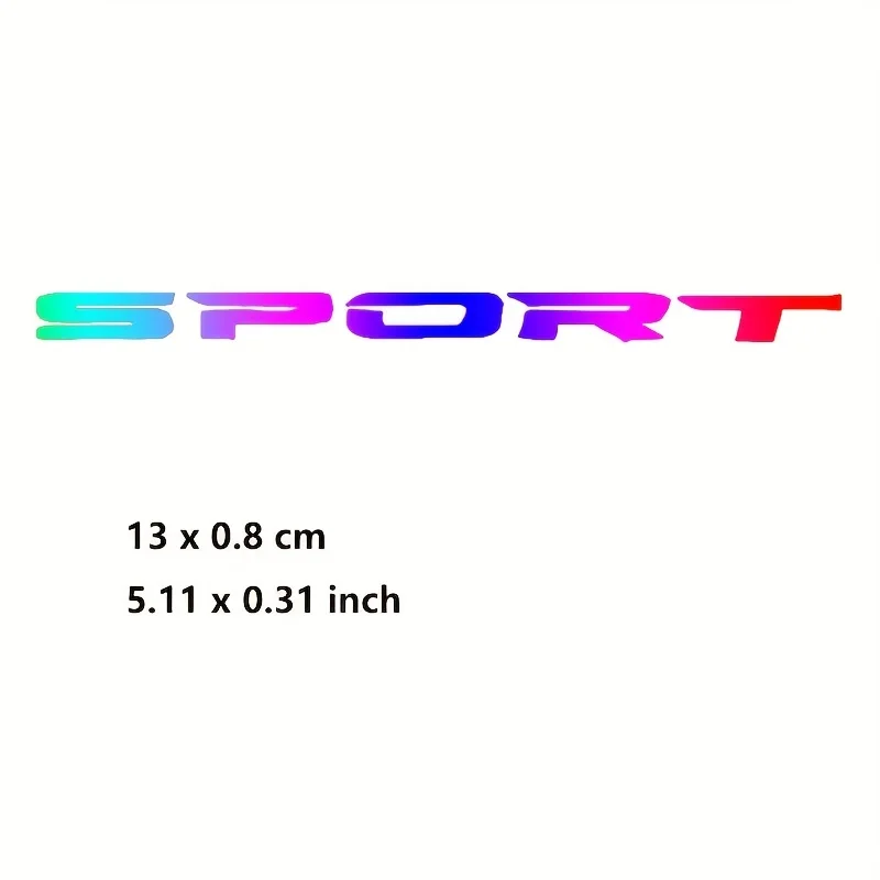 4 قطعة/المجموعة ملصقات السيارات الرياضية المتدرجة قزحي الألوان تصميم لاصق الشارات لديكور عجلة السيارة المحمول #2