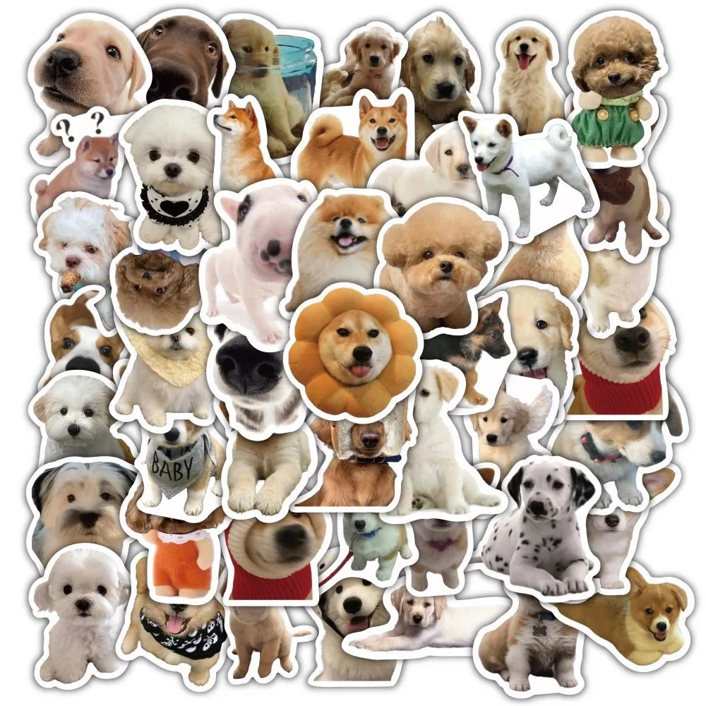 60Pcs Realistic Puppy Shaped Stickers - Cute Animal Decals for DIY & Decor（ Anime Worlds Store）