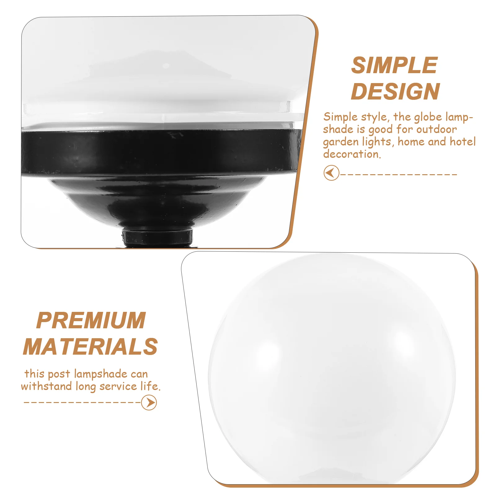 Garden Globe Lampshade Replacement Wall Light Bulbs with Cover Patio Aluminum Shades for Table