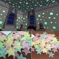 100 Pcs/Set Luminous Star Stickers, Wall Stickers for Bedroom, Living Room, Bedroom Ceiling Decor