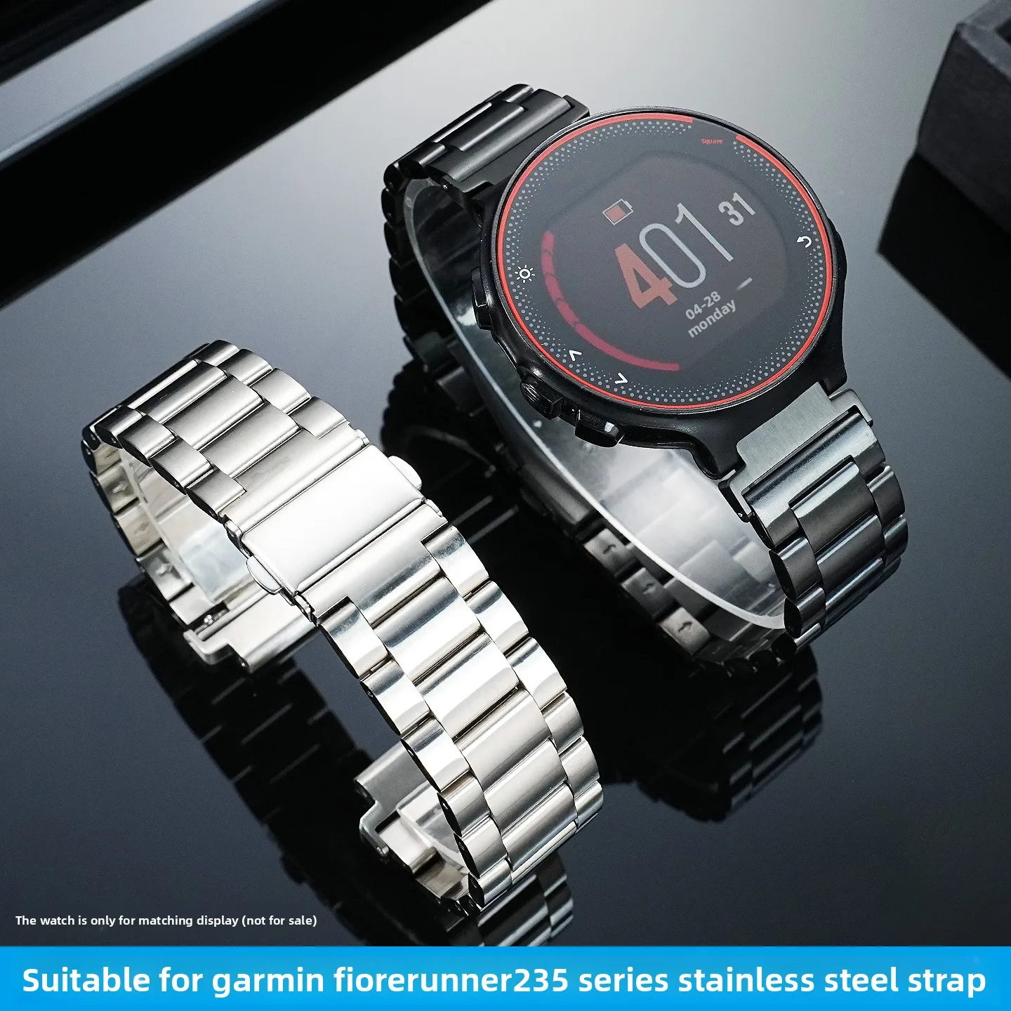 For Garmin watch band Forerunner 235 220 620 630 735 735XT Quick release Stainless steel strap men Metal Replace Wrist bracelet