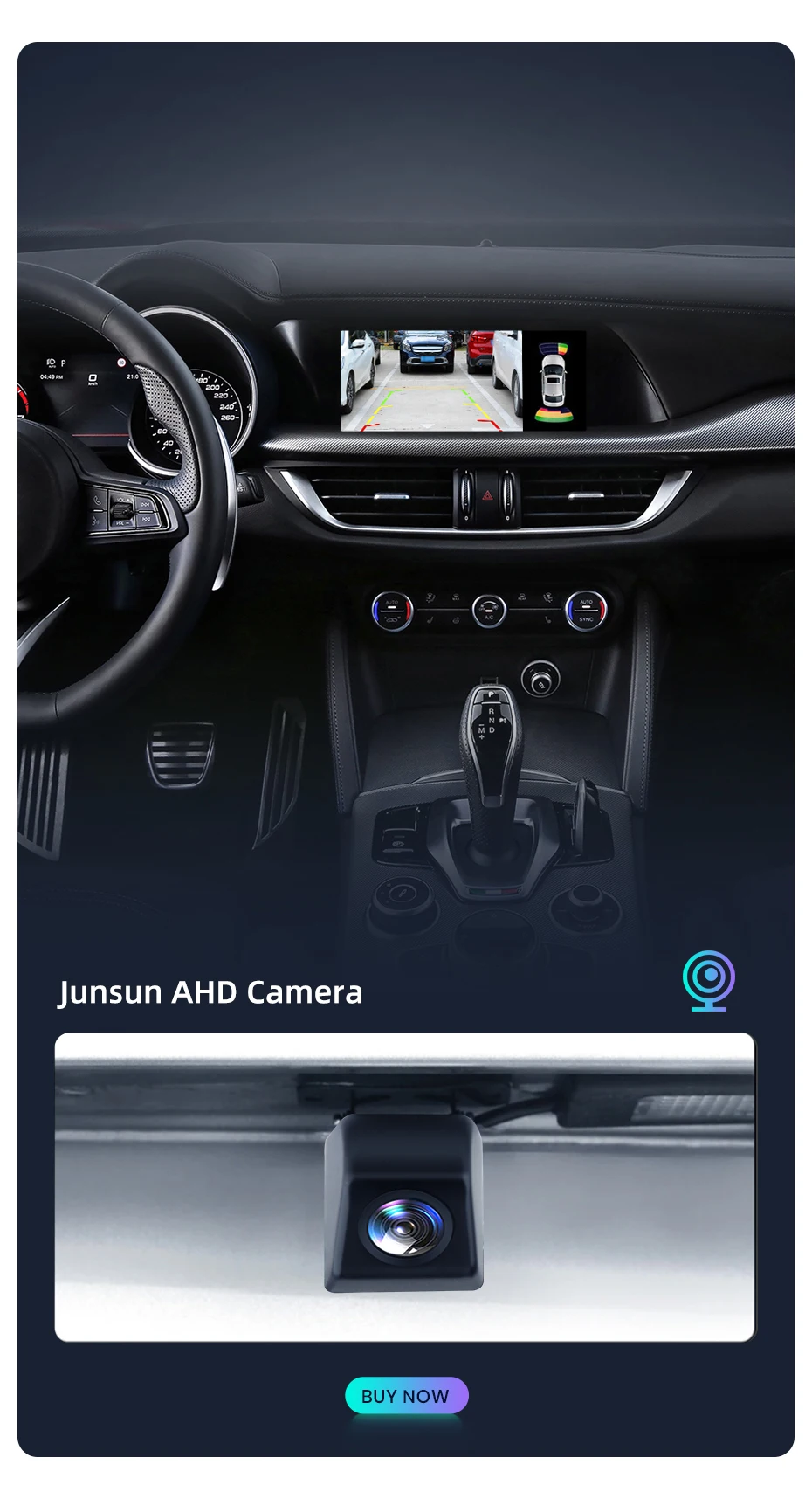 Junsun Wireless CarPlay Android Auto Interface Adapter für Alfa Romeo Stelvio Giulia 2017-2020 AirPlay Mirror Link Funktionen – Detail 9