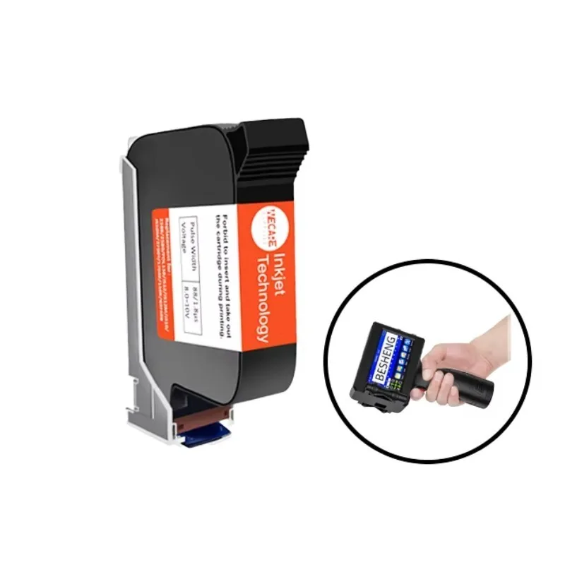 Quick‑Drying Solvent Ink Cartridge Compatible with Besheng Inkjet Printer Half Inch Black White