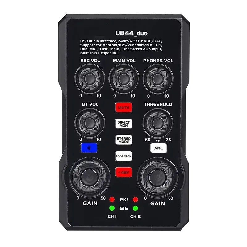 Playing and singing live streaming host Professional musical instrument External sound card Computer recording Singing liv