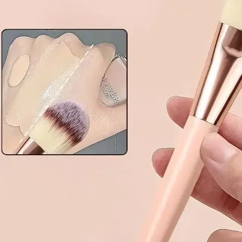 Cepillo para máscara Facial con mango de madera, herramienta cosmética para mujer, brocha de maquillaje multifunción DIY, base cosmética Facial