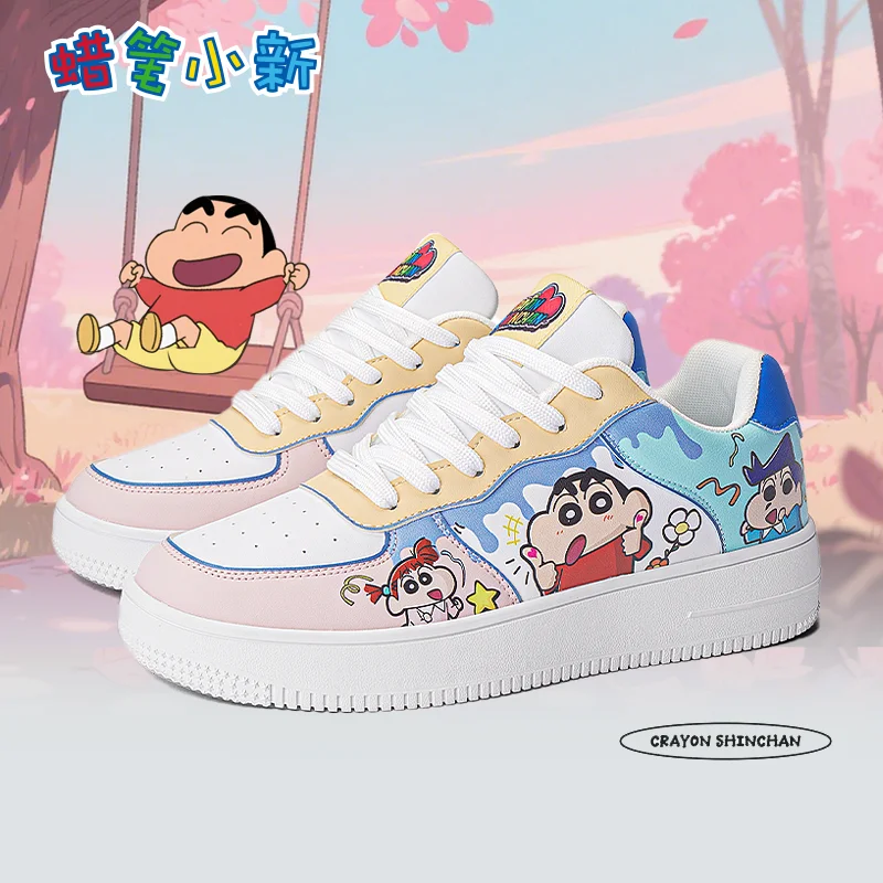 

Кроссовки Crayon Shin-chan Dopamine 2025г. | Туфли на платформе с принтом граффити, модная женская повседневная мода