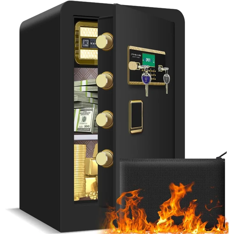 

4.0 Cu ft Extra Large Heavy Duty Home Safe Fireproof Waterproof, Anti-Theft Digital Home Security