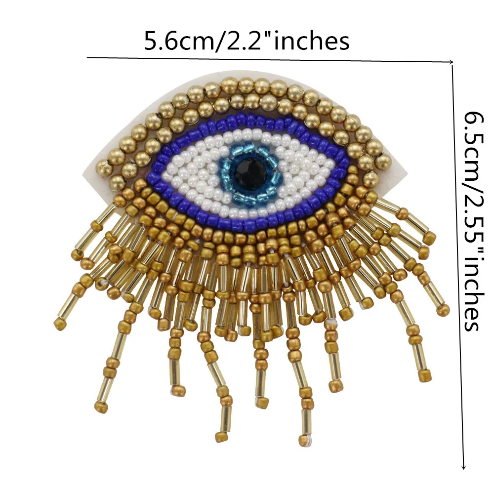 Hand Mund Augen Herz Perlen Patches Strass Applikation zum Aufnähen Kristall für Kleidung Jeans Jacken Handtasche Schuhe DIY Dekor – Detail 5