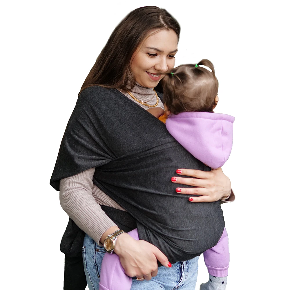 Baby Sling Carrier Backpacks Functional Scarf Wrap Carrier with Front Pocket Newborn Items  Accessories