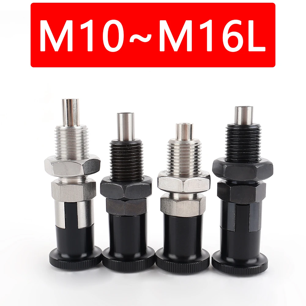 YK211 Index Plunger Return Rest Position Spring Loaded Locating Pin M10 M12 M16 Carbon Steel Stainless Steel Knob Indexing Bolt