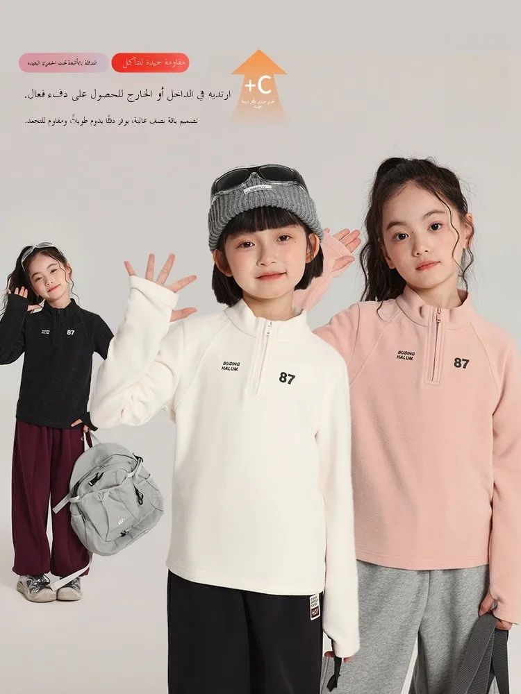 Camiseta de cuello alto para niñas, nueva colección otoño-invierno, ropa infantil duradera de manga larga de Puddin