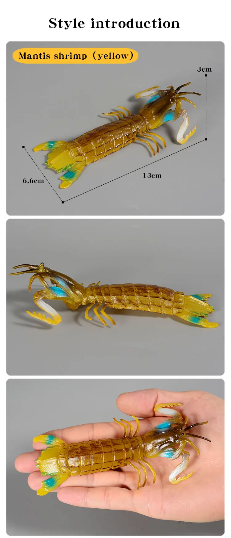 Ozean Tiere Mantis Garnelen Meer Leben Modell Action-figuren Simulation Sammlung Spielzeug für Kinder Geschenk – Detail 3