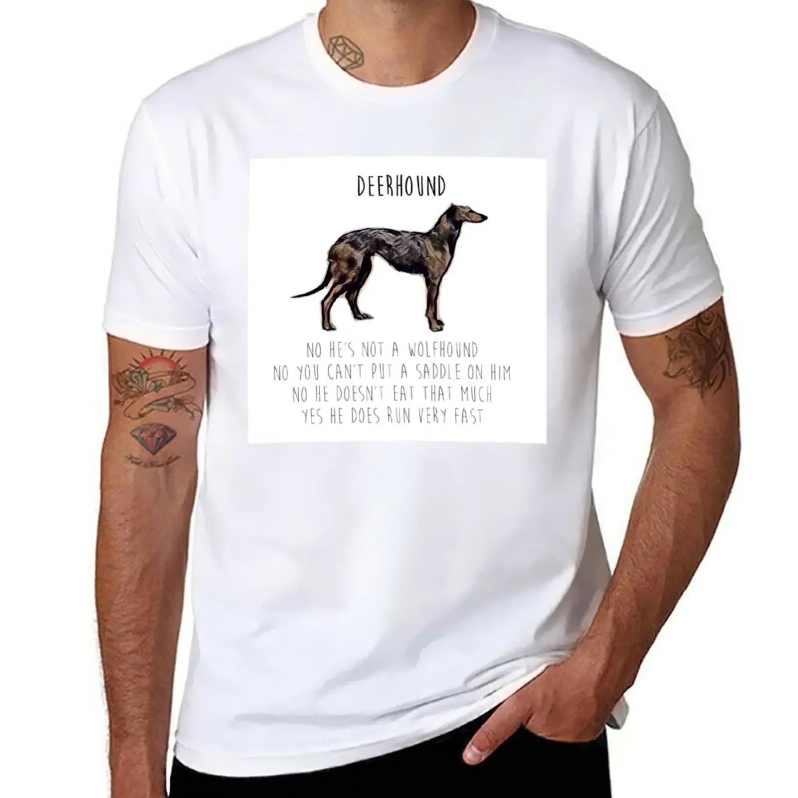 Deerhound owner essential! T-Shirt sublime heavyweights summer clothes slim fit t shirts for men