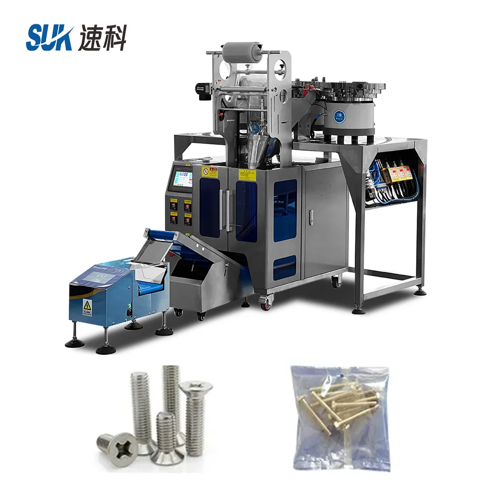 

Factory Sale Vertical Packaging Machine Screw Hardware Kits Counting Vibrating Plate Packaging Machine with Vibrating Feeder