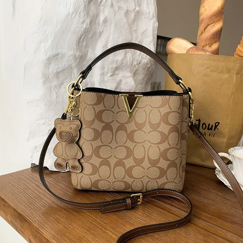 

Модная женская сумка через плечо с геометрическим узором, новинка 2026 года, наплечная сумка с принтом, премиум-класса из искусственной кожи для женщин