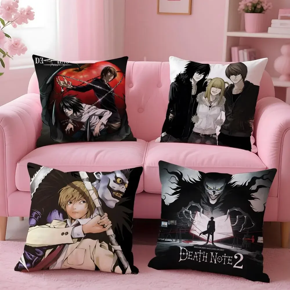 Anime Double-sided Printed pillow cover Short plush Suitable living rooms bedrooms sofas throw cushion cover