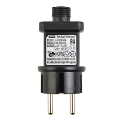 Adaptador de corriente de luces LED de hadas, adaptador de fuente de alimentación, transformador, controlador IP44 31V máx. 3,6 W, adaptador de enchufe europeo para luces de cadena