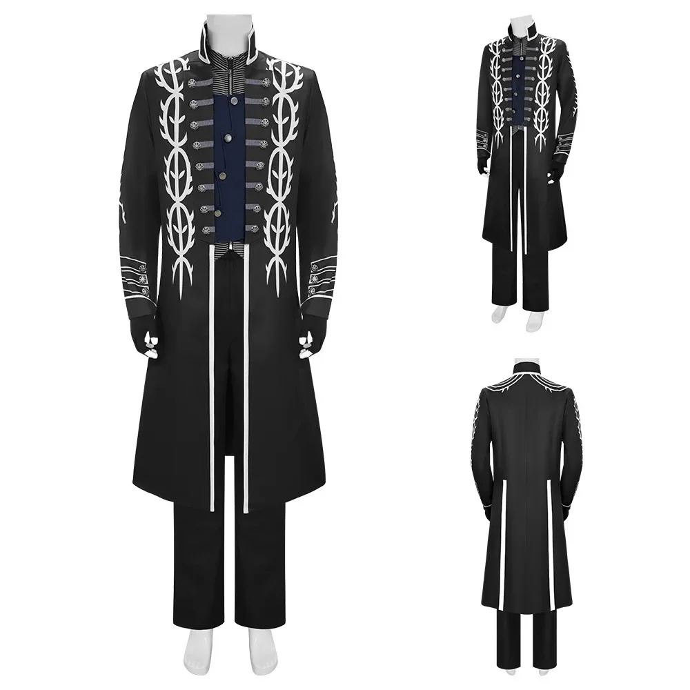 2025 جديد لعب الأدوار الزي هالوين كرنفال الرجال البدلة سترة سترة زي لعبة DMC5 تأثيري Vergil زي Nelo الزي الكامل #2