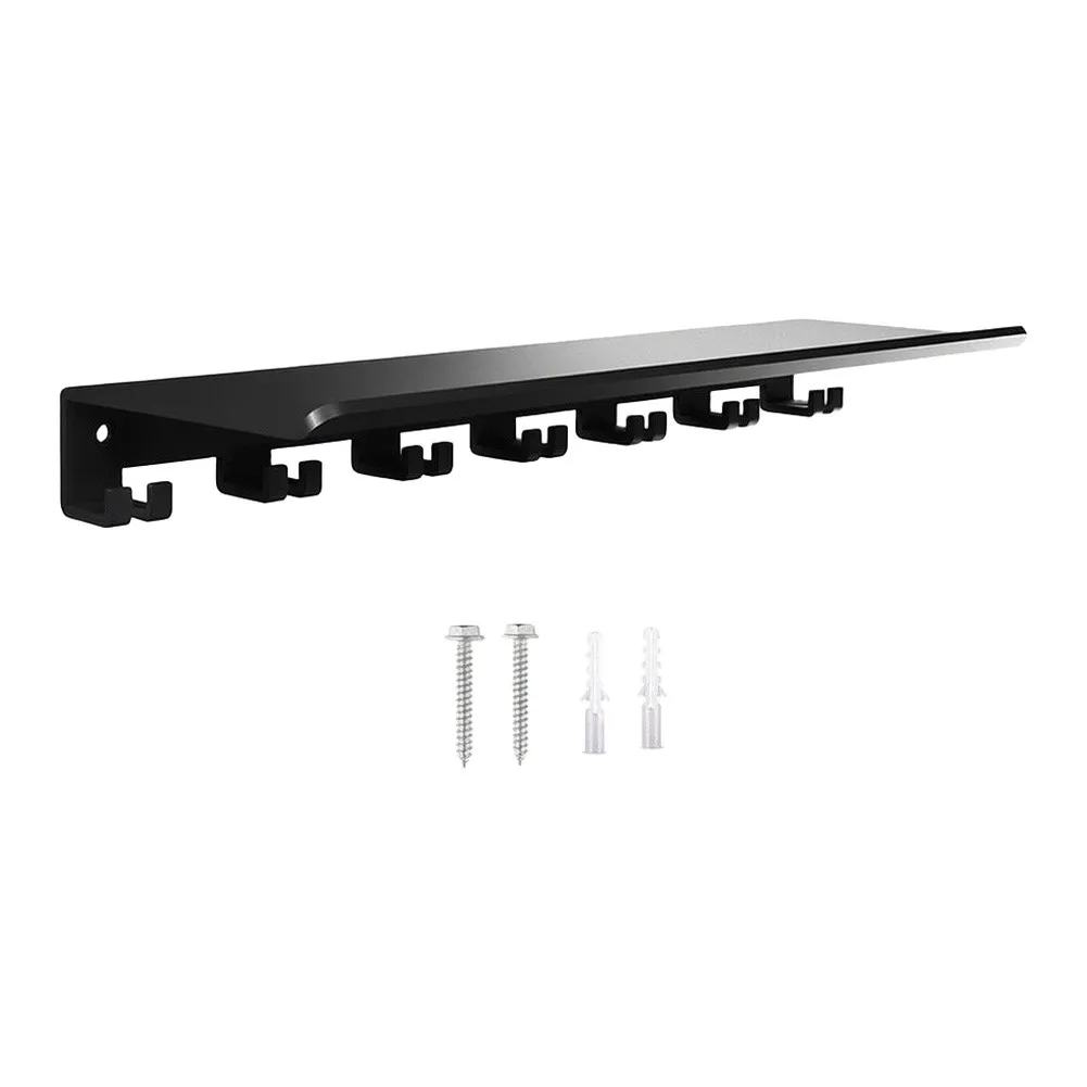 Space Saving Wall Mounted Gym Storage Rack Duty Organizer for Resistance Bands Weight Belts and Jump Ropes Space