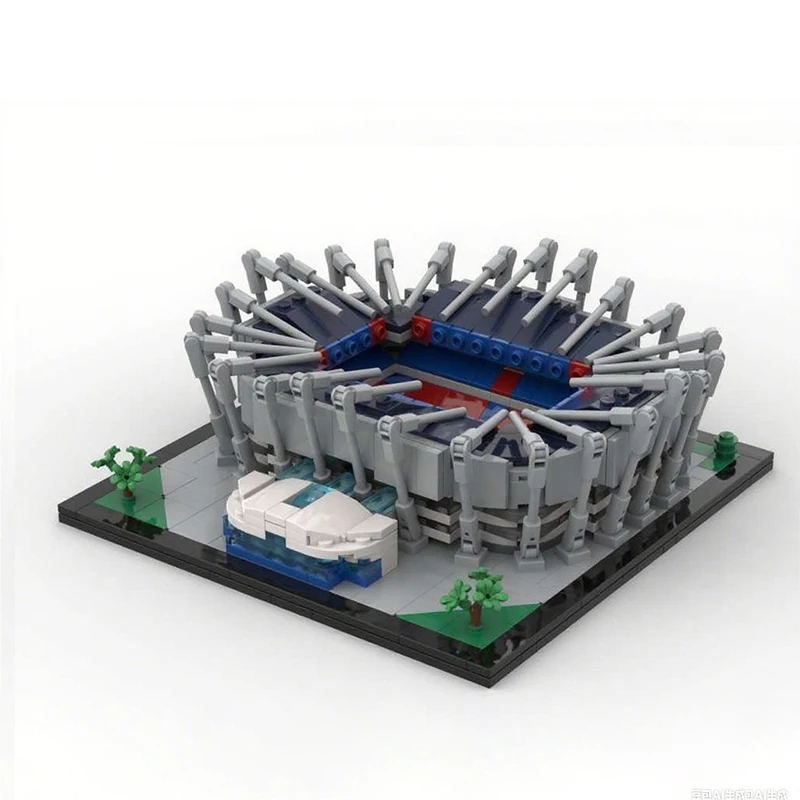 

989 MOC Soccer PSGes Стадион изогнутая Majestic DIY модель строительные блоки игрушки на день рождения подарок
