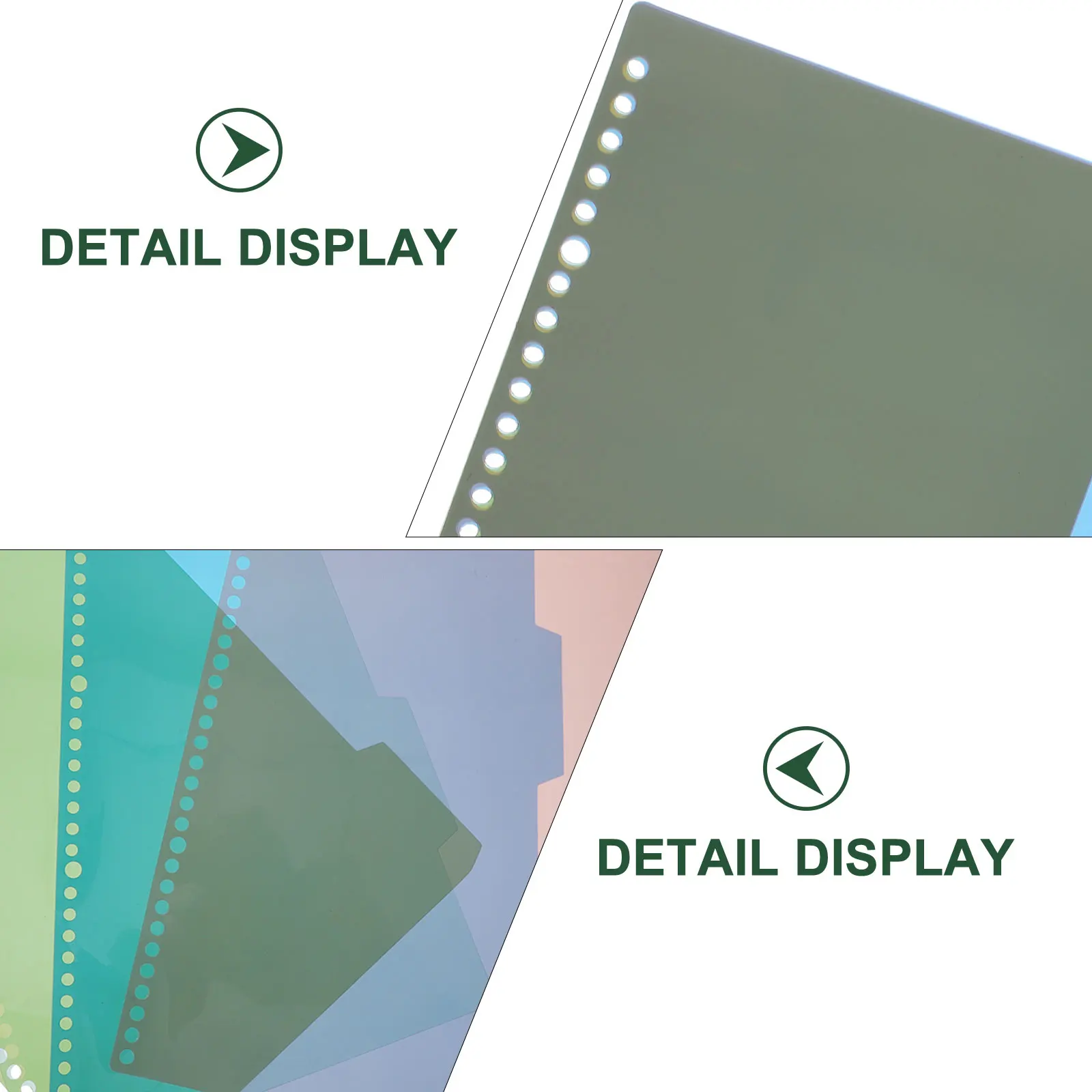 12 Sets PP Material Page Divider Replacement Core Separating Tabs for Binder Archives Index Classification Notebooks