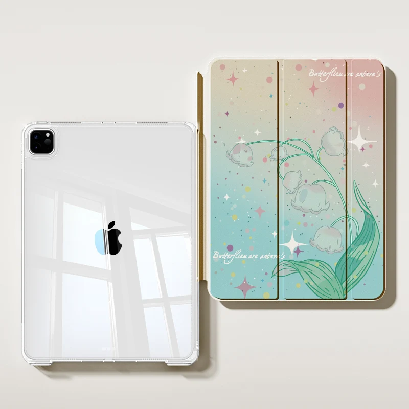 

Чехол для iPad A16 2025 Air 7 13 M3 для iPad 10th 10.9 2024 Pro 11 13 Чехол для Air 4 5 Funda Cute Patterns Цветочный дизайн Чехол