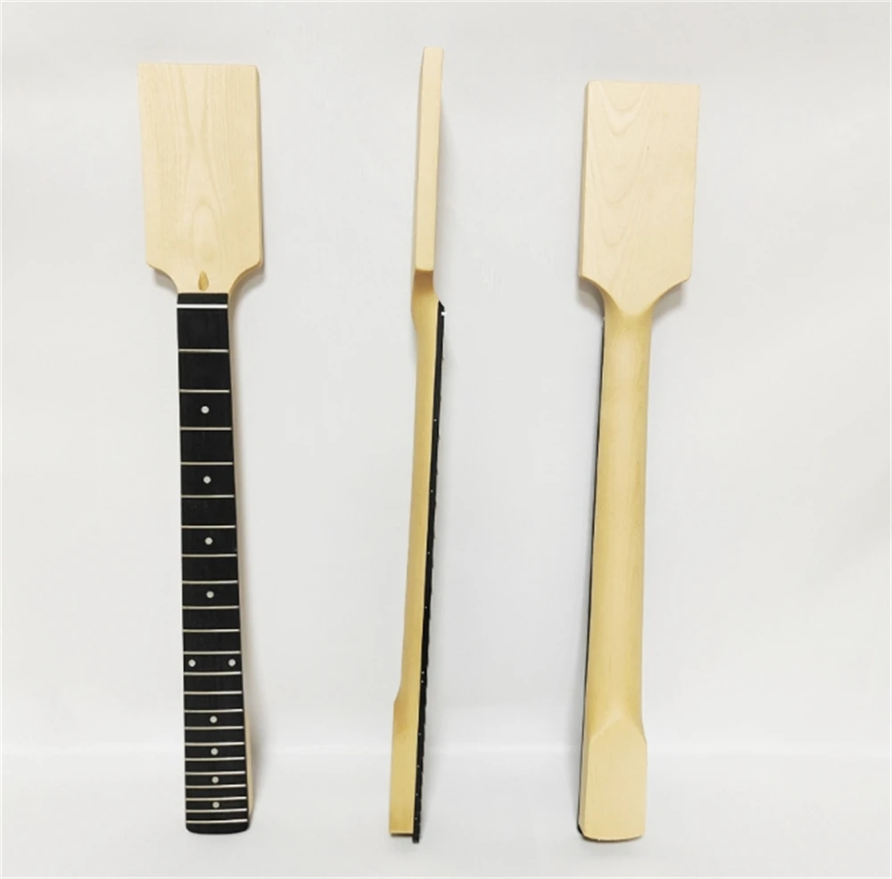 22Frets Paddle Headstock Adjustment Maple Neck Rosewood Fingerboard Matte Paint DIY Electric Guitar Neck Parts Accessories