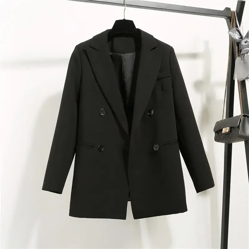 Luxury Black Blazer Office Women Korean Fashion Slim Fit Long Sleeve Top Spring Autumn Coat Cheap Wholesale