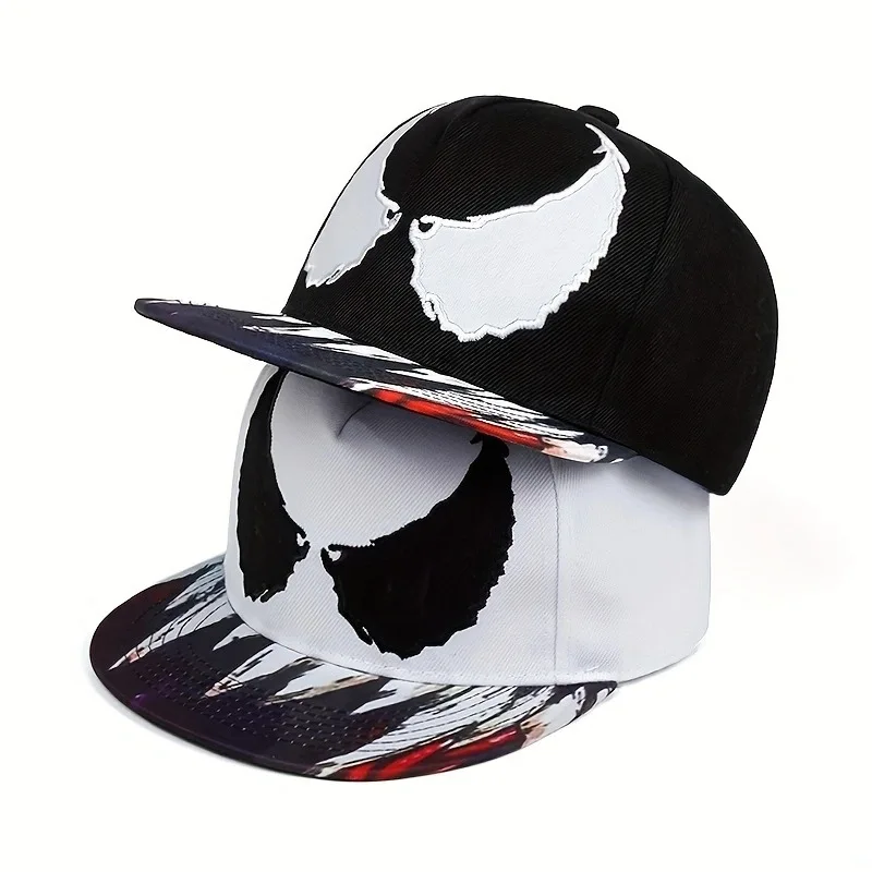 New Fashion Hip Hop Venom Pattern Printed Embroidery Men\'s Adjustable Handsome Unisex Baseball Hat