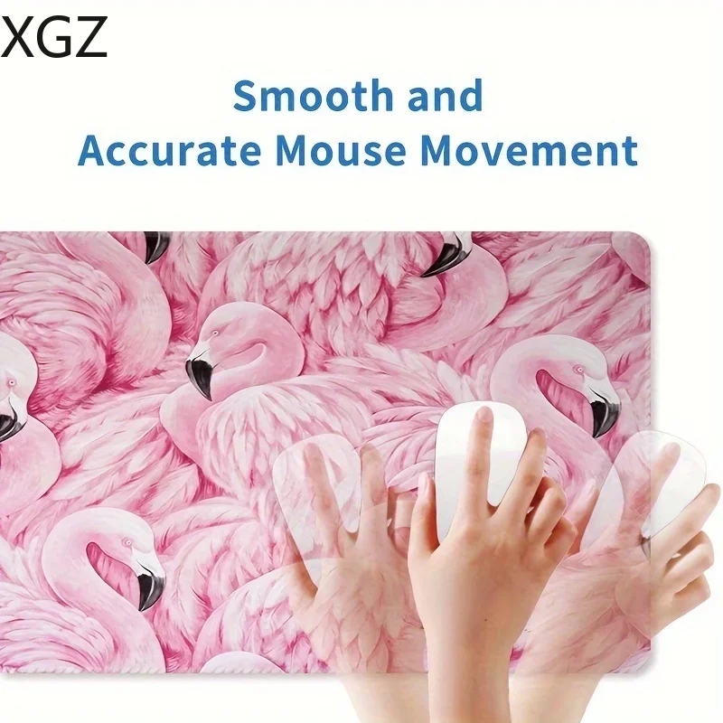 Flamingo pattern mouse pad Large size lock edge rubber non-slip desk mat Multi-model pc mats Computer peripheral accessories XXL