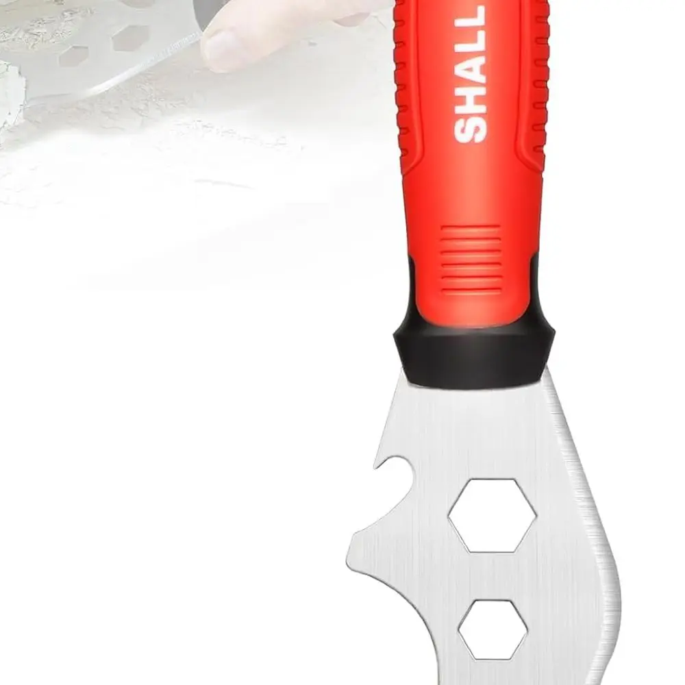 

Скребок для краски 8-в-1, инструмент для удаления краски из нержавеющей стали, шпатель с конец молотка и удобной ручкой, металлическая шпатель