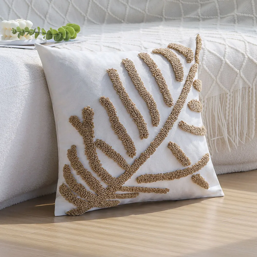 Tufted Decorative Pillow Cover 18x18, Modern Boho Cushion Cover for Couch Sofa Living Room Bedroom Funda Cojines De 45x45
