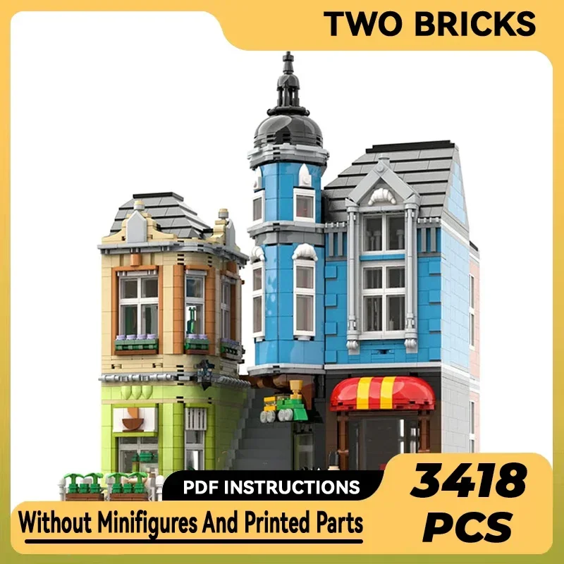 Technical Moc Bricks Street View Model Toys Center Townhouse Modular Building Blocks Gifts Toys For Children DIY Sets Assembling