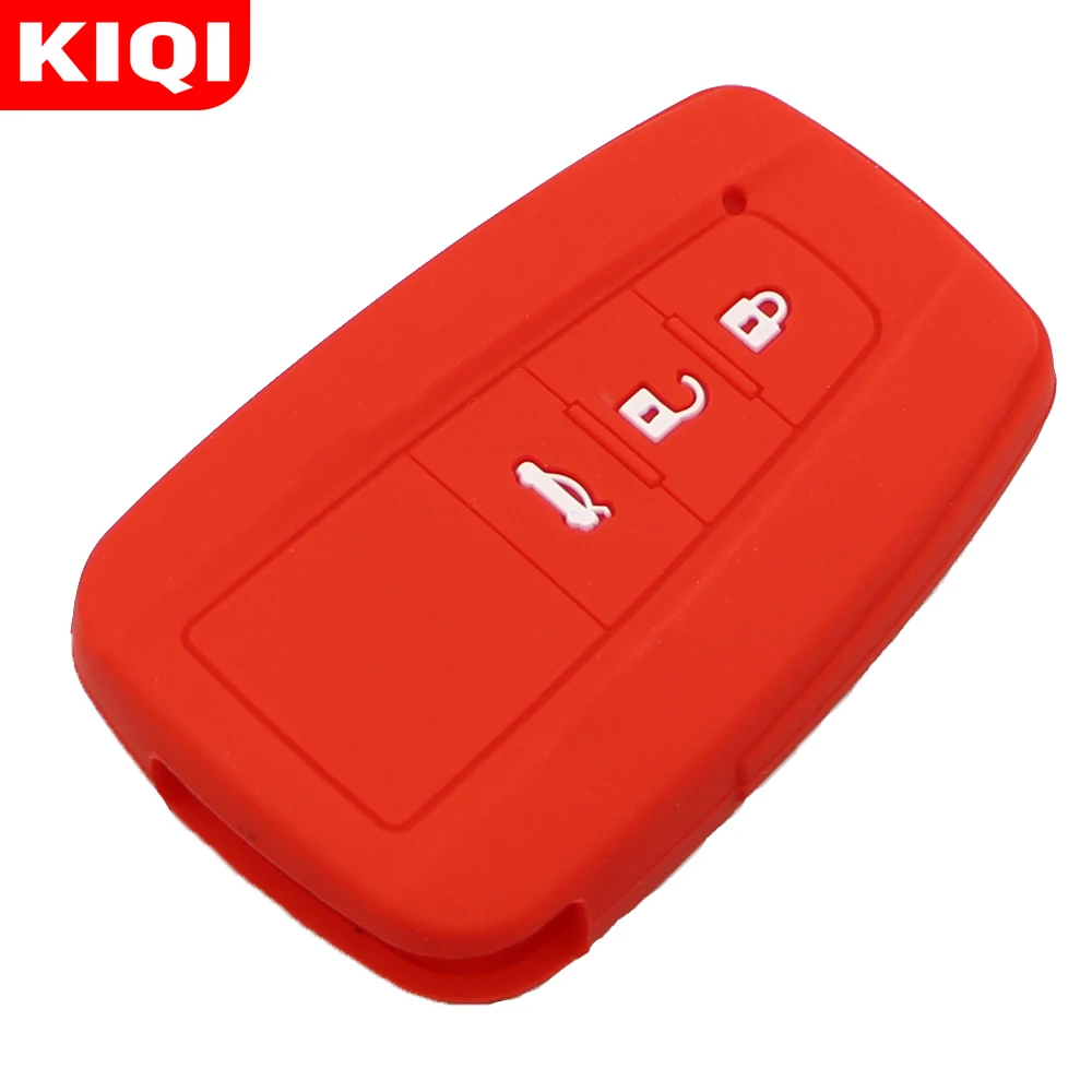 Silicone Car Key Fob Cover Case Fit for Toyota CHR C-HR Camry Prius Prado 2016 2017 2018 2019 2020 2 3 4 Buttons Remote Keyless